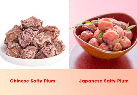 key differences between japanese and chinese salty plums